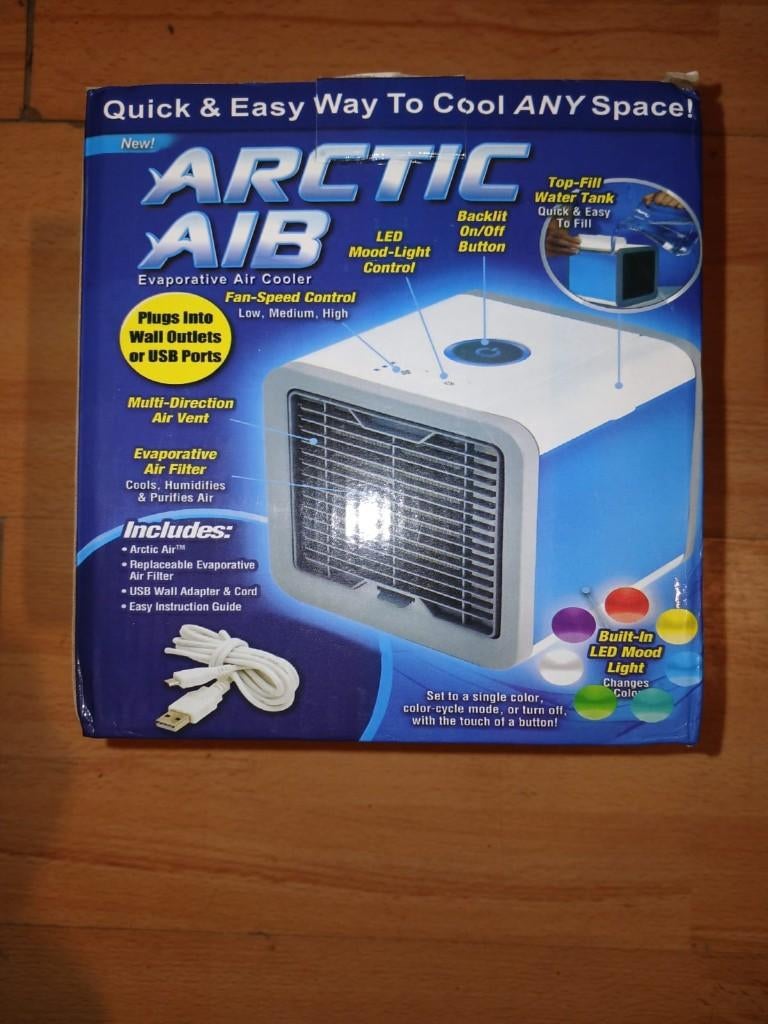 Arctic Air 3-in-1 mini mobiele airconditioner - nieuwstaat, Nieuw, 3 snelheden of meer, Ophalen of Verzenden, Koelen en Ontvochtigen