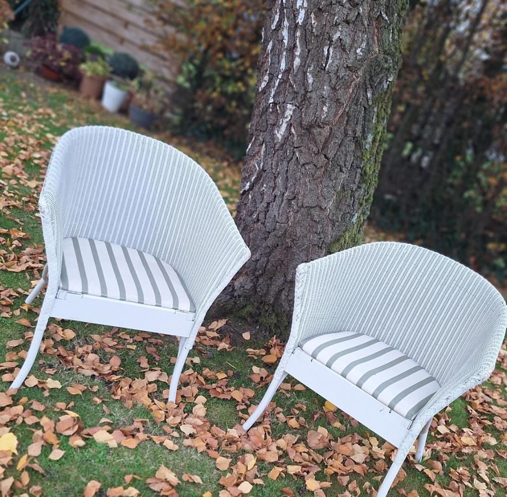 2 mooie Lloyd Loom stoeltjes voor 50 euro, Ophalen, Gebruikt, Twee, Loyd Loom