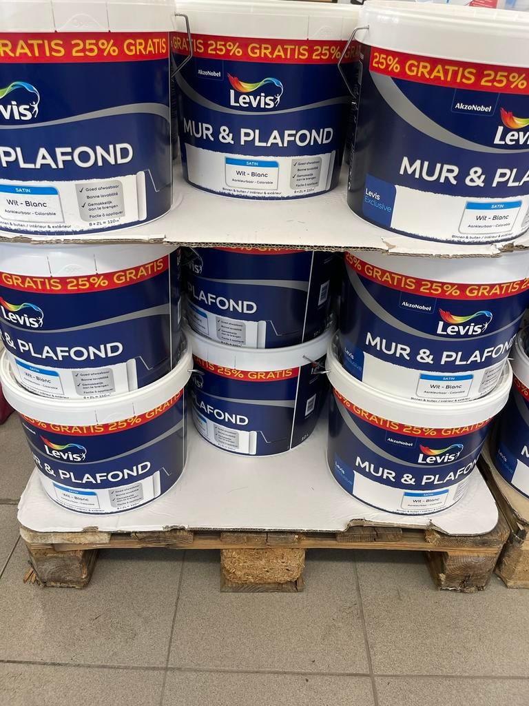 ️ Peinture LEVIS MAT , SATIN & VELOURS 10L en super PROMOS, Bricolage & Construction, Peinture, Vernis & Laque, 10 à 15 litres