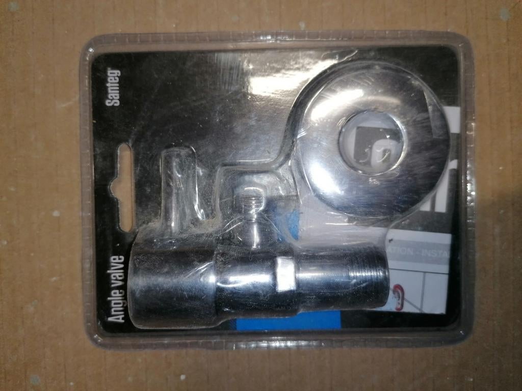 SANTEG-robinet d'arrêt d'angle 1/2" X 3/8, Bricolage & Construction, Sanitaire, Enlèvement ou Envoi, Comme neuf, Robinet
