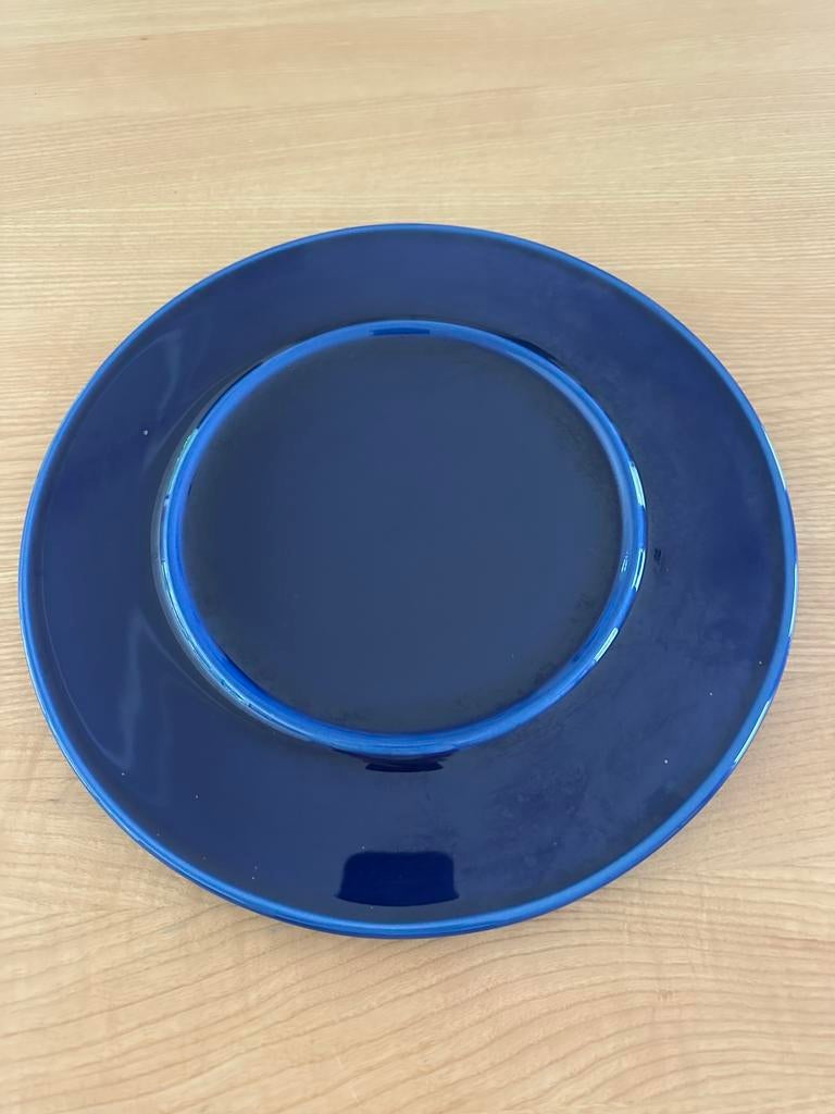 Prachtige onderzetborden blauw, diameter 32 cm, Ophalen, Zo goed als nieuw, Bord(en), Effen
