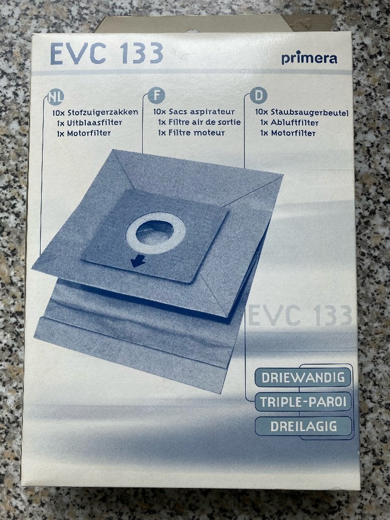 20 stofzuigerzakken EVC 133 (+ 4 gratis), Ophalen of Verzenden, Nieuw