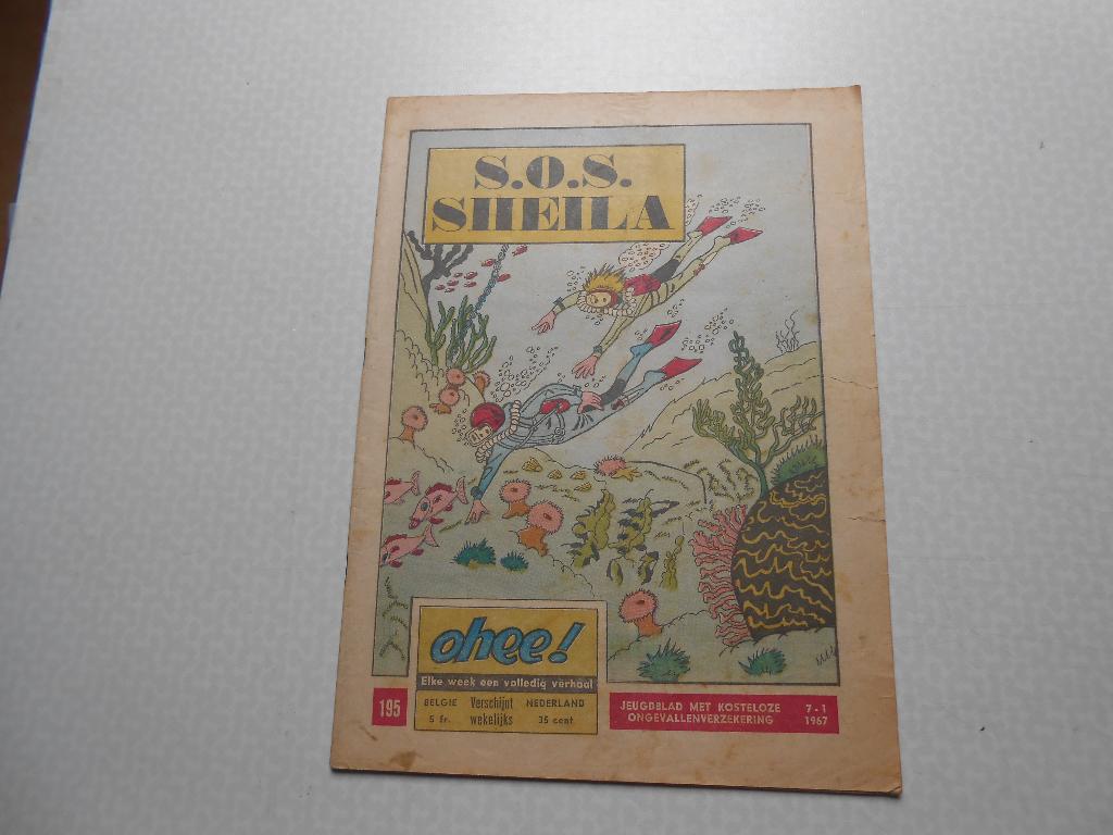 ohee 195 S.O.S. Sheila 1967., Boeken, Stripverhalen, Gelezen, Greg, Eén stripboek, Ophalen of Verzenden