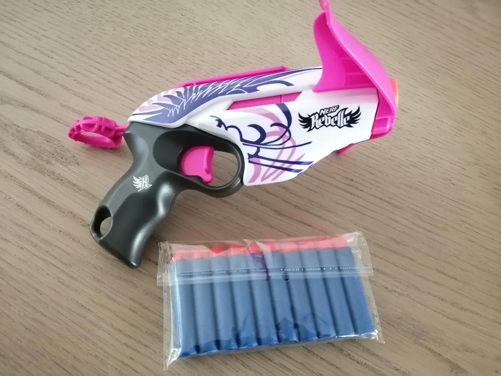 Nerf rebelle pistool + nieuwe pijtjes, Kinderen en Baby's, Ophalen of Verzenden, Nieuw