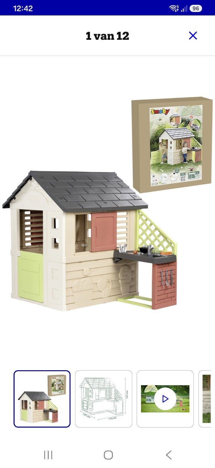 smoby speelhuisje nieuw in doos, Kinderen en Baby's, Ophalen, Nieuw
