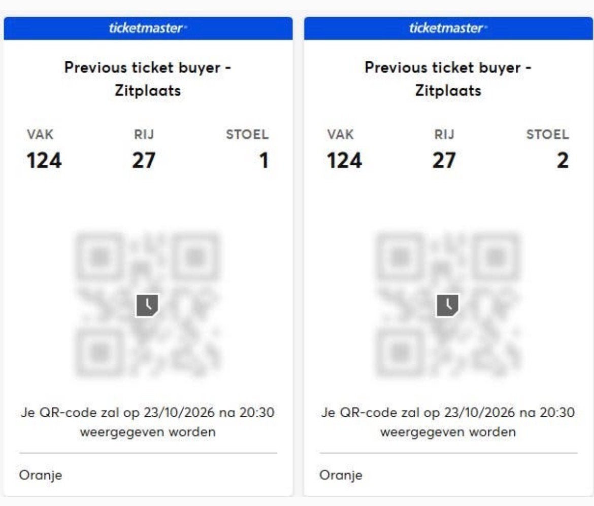 2 tickets - Milk Inc Forever - vr 23/10 - Sportpaleis (Afas)