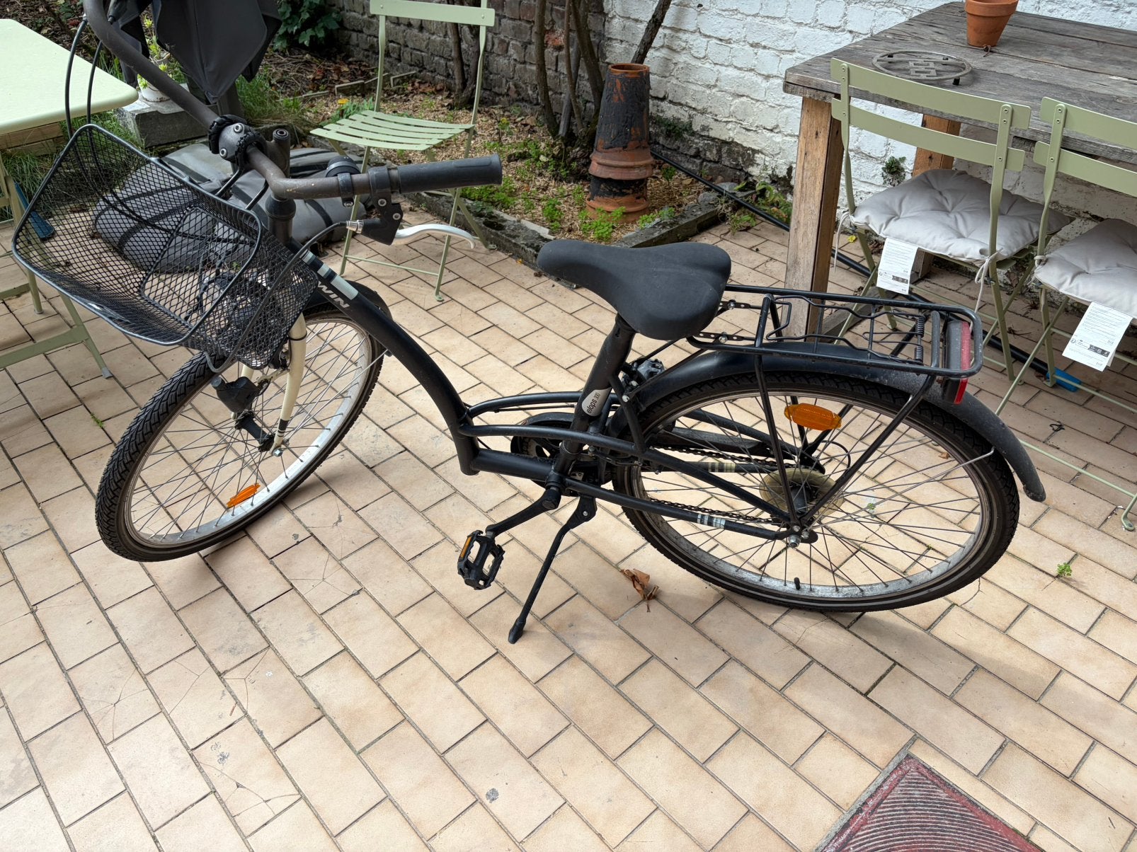 Btwin Elops 300 fiets - 26 inch - M frame, Gebruikt, Minder dan 47 cm, Trommelrem, Ophalen
