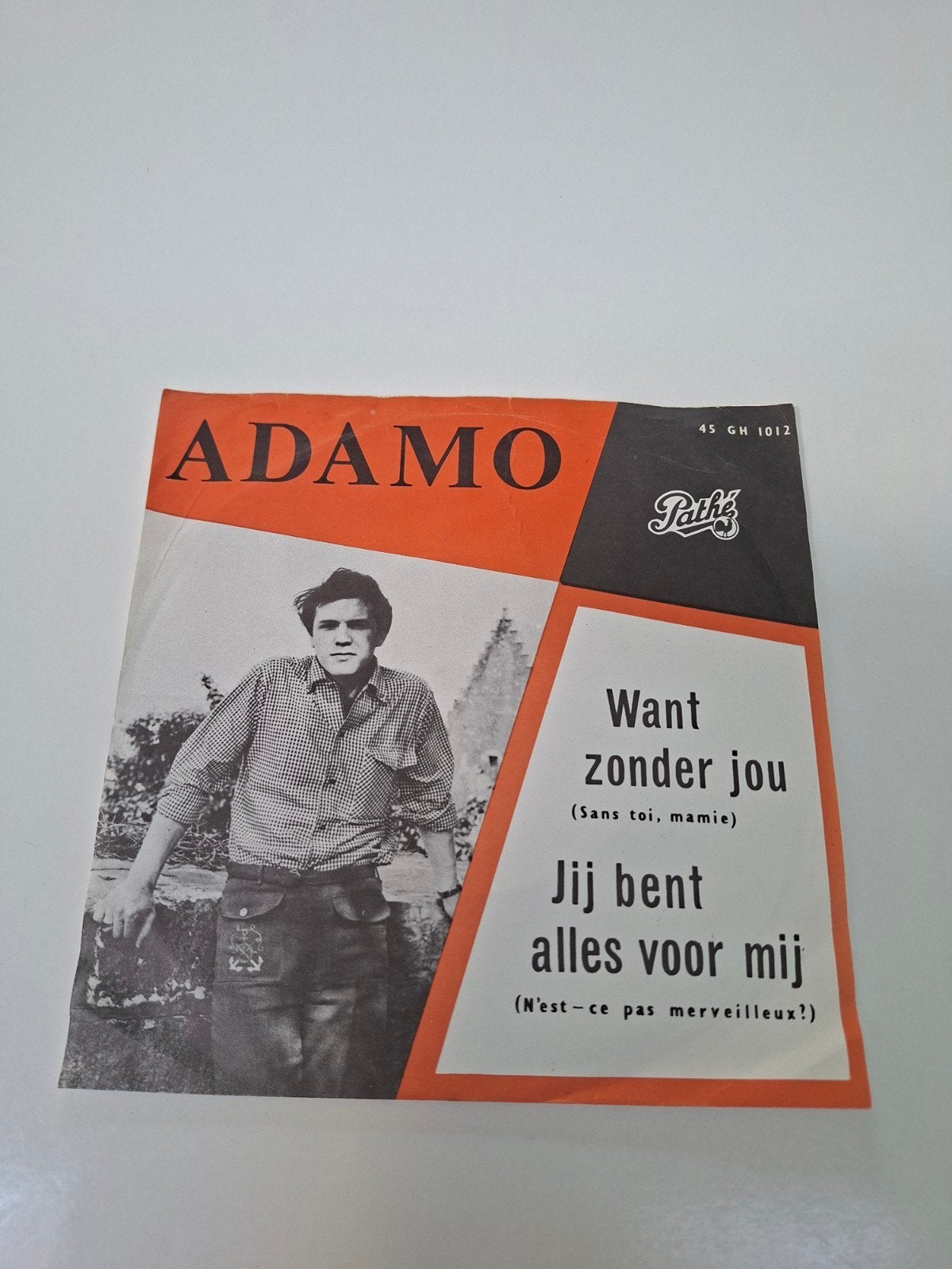 Single vinyle Adamo, édition néerlandaise, 1963, NM-, CD & DVD, Enlèvement ou Envoi, 7 inch, Autres genres, Utilisé