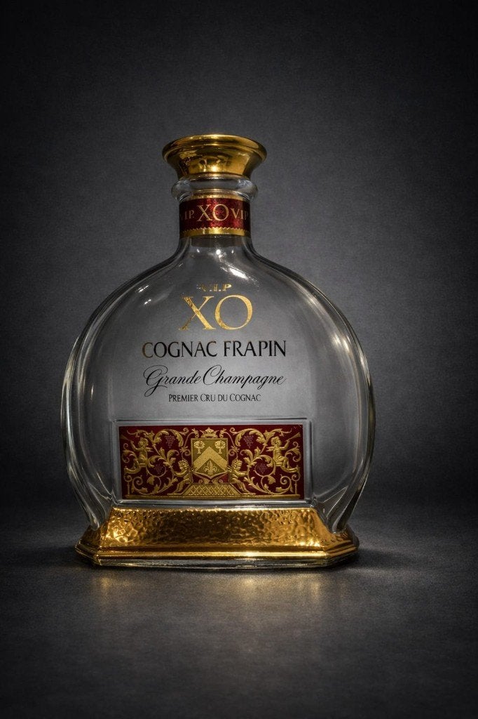 Bouteille vide de Cognac Frapin VIP XO, Collections, Vins, Utilisé, Autres types, France, Enlèvement