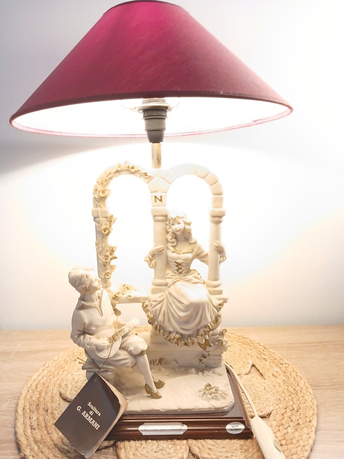 rare lampe traversante d origine Giuseppe Armani oxolyte, Antiquités & Art, Enlèvement ou Envoi
