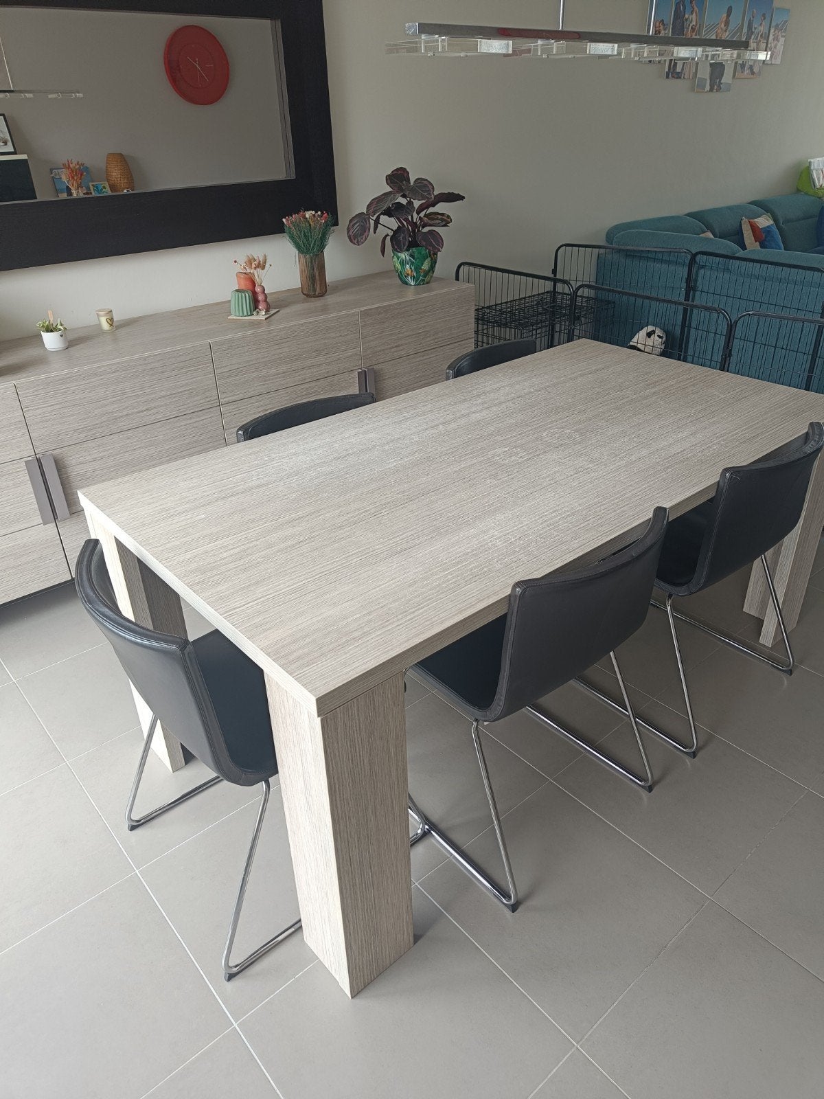Eettafel, Ophalen, Gebruikt, Vijf personen of meer, Rechthoekig