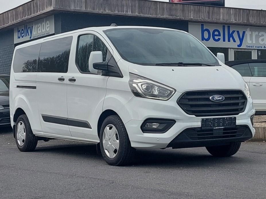 Ford Transit Custom 2.0 TDCi -9PL -L2 - 0/2022 -20.657€ +btw, Auto's, Voorwielaandrijving, Euro 6, Leder en Stof, Wit