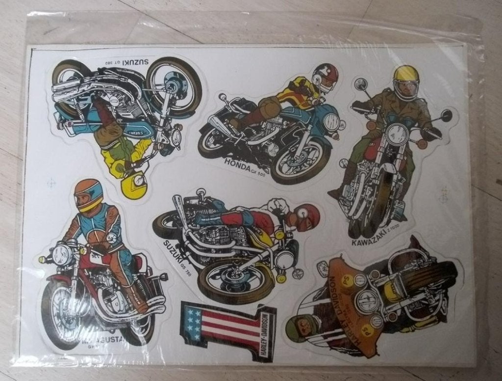 motor stickers, Ophalen of Verzenden