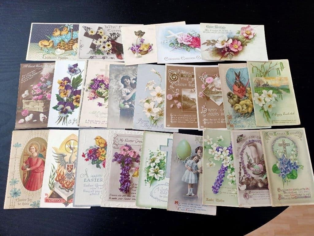 68 Paaskaarten, Collections, Cartes postales | Thème, Enlèvement ou Envoi