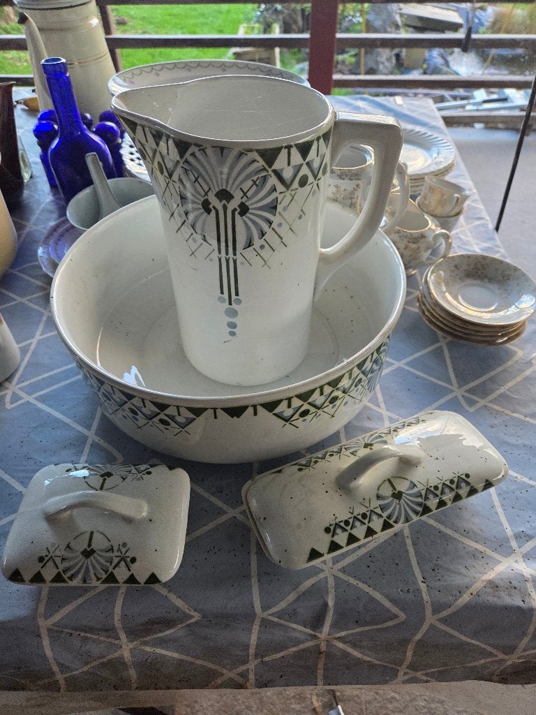 Antieke Art Deco badkamerset, Ophalen