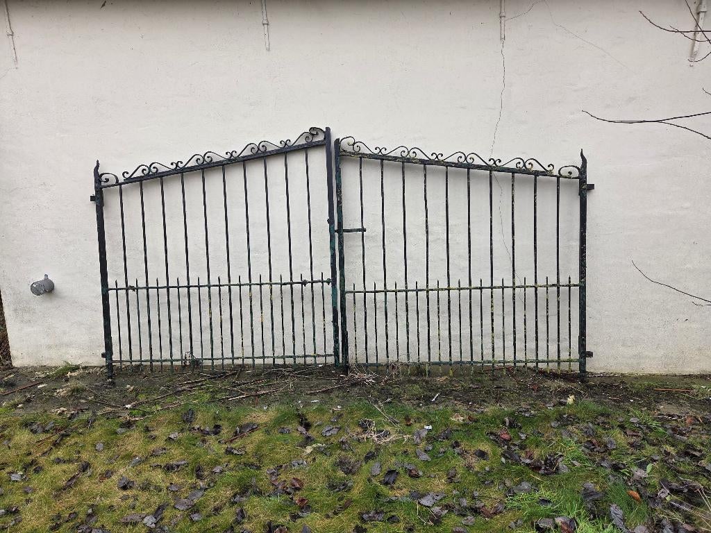 Antiek smeedijzer hekken, Tuin en Terras, Ophalen, Gebruikt, IJzer, Sierhekwerk