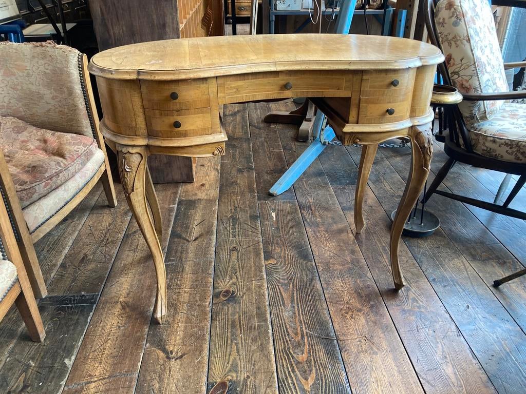 Petit bureau rognon de style Louis XV – 5 tiroirs/début XXe, Enlèvement