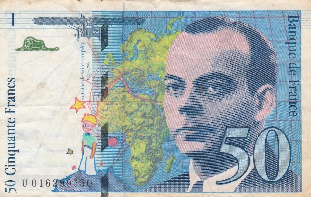 50 Francs 1994, Frankrijk Antoine de Saint-Exupéry,, Ophalen, Frankrijk