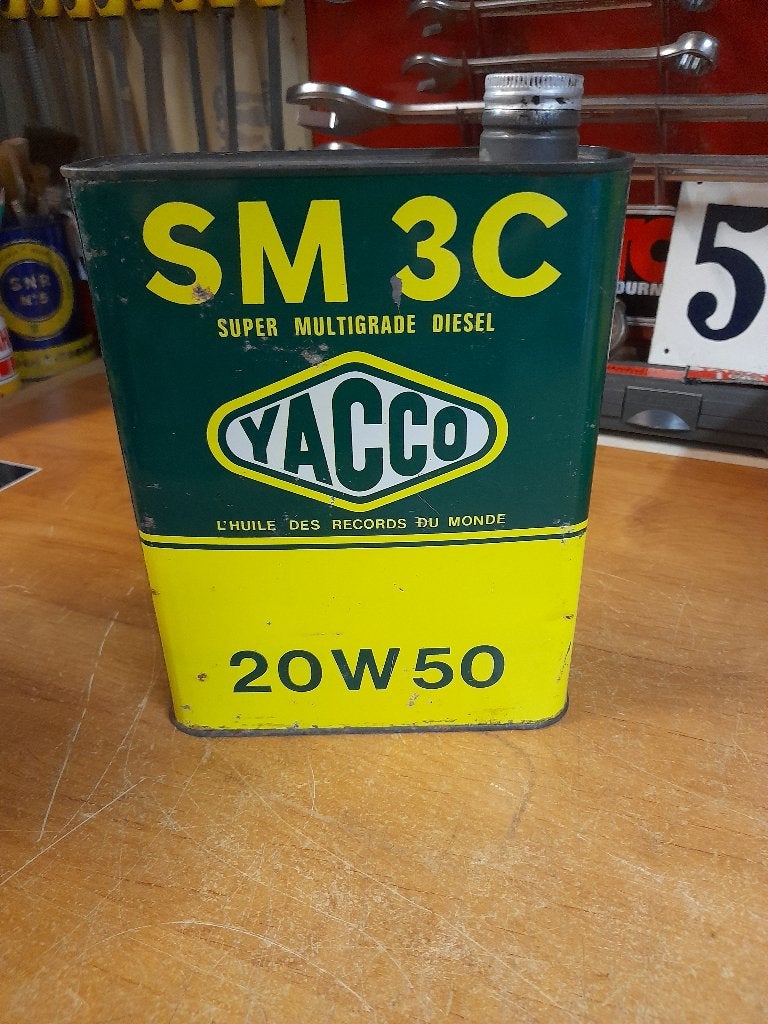 ancien bidon huile vide yacco sm3c multigrade diesel 20w50, Enlèvement ou Envoi, Utilisé, Autres types