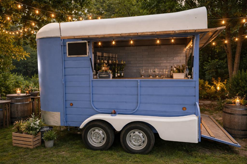 Mobiele bar te huur, Ophalen