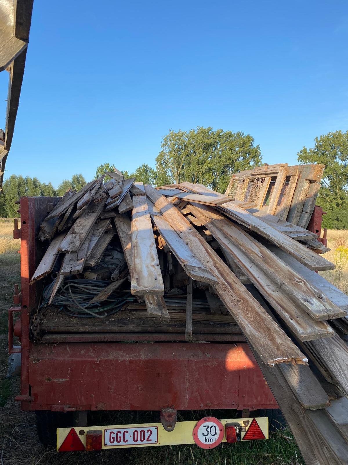 Gratis hout, zelf af te halen, Ophalen