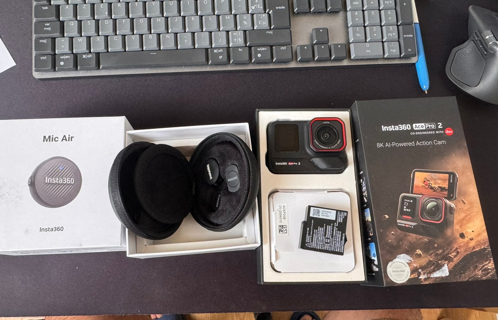 insta360 ace pro 2 + mic air, Auto diversen, Ophalen of Verzenden, Zo goed als nieuw