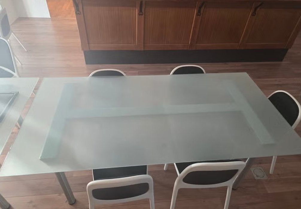 10 grandes tables identiques en verre de 2 m x 1 m, Enlèvement, Comme neuf