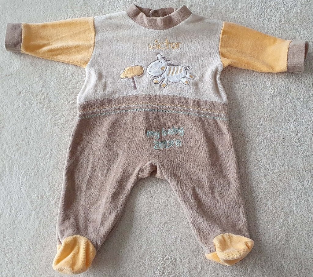 Pyjama grenouillère taupe et orange - Taille 50 - Noukie's, Enfants & Bébés, Vêtements de bébé | Taille 50, Enlèvement, Comme neuf