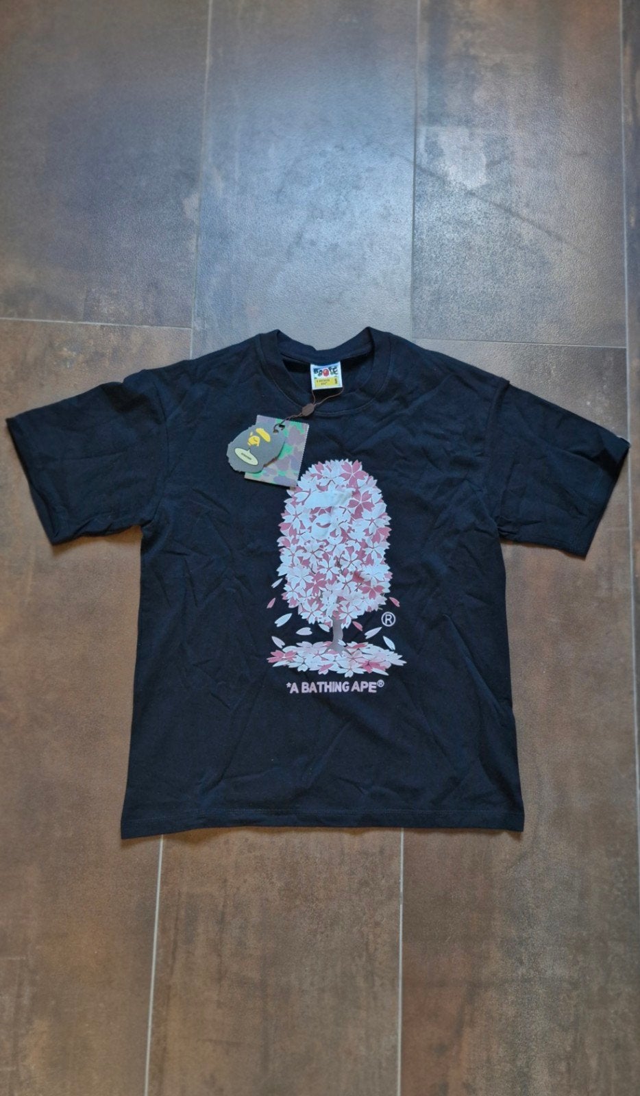 T-shirt BAPE Ape Head Sakura Noir, Neuf, Bape, Taille 46 (S) ou plus petite, Noir