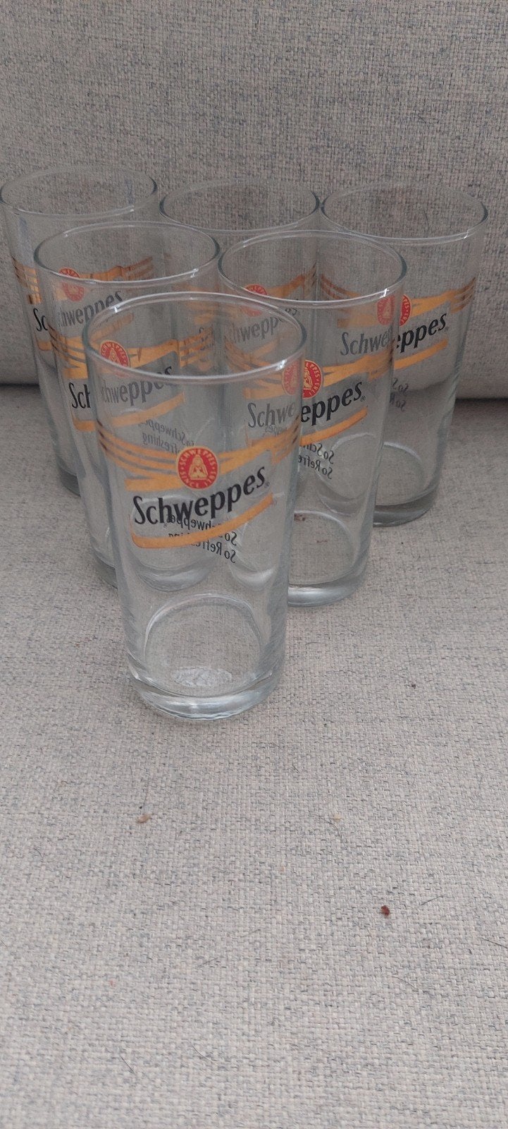 6 verres Schweppes, Collections, Enlèvement ou Envoi