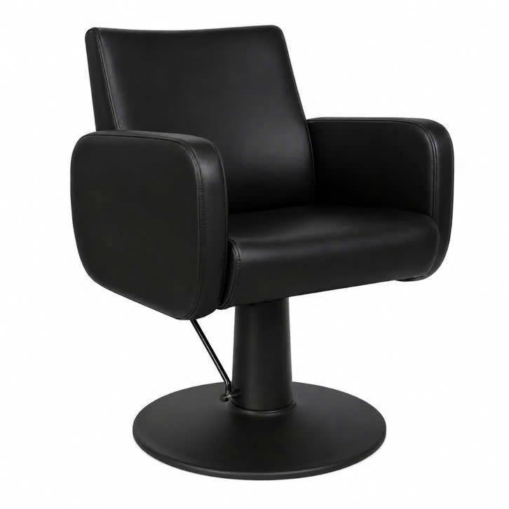 Kappersstoel Valento Black pompstoel knipstoel kapsalon, Zwart, Overige materialen, Nieuw, Ophalen of Verzenden
