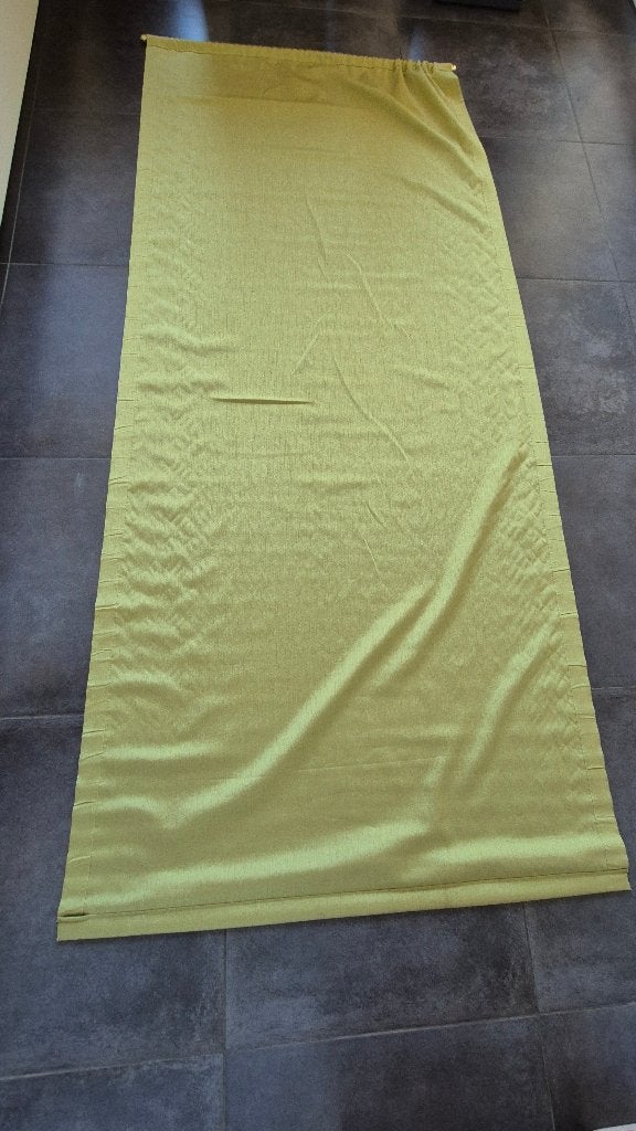 Rideau tissu vert, Enlèvement, Utilisé, Vert