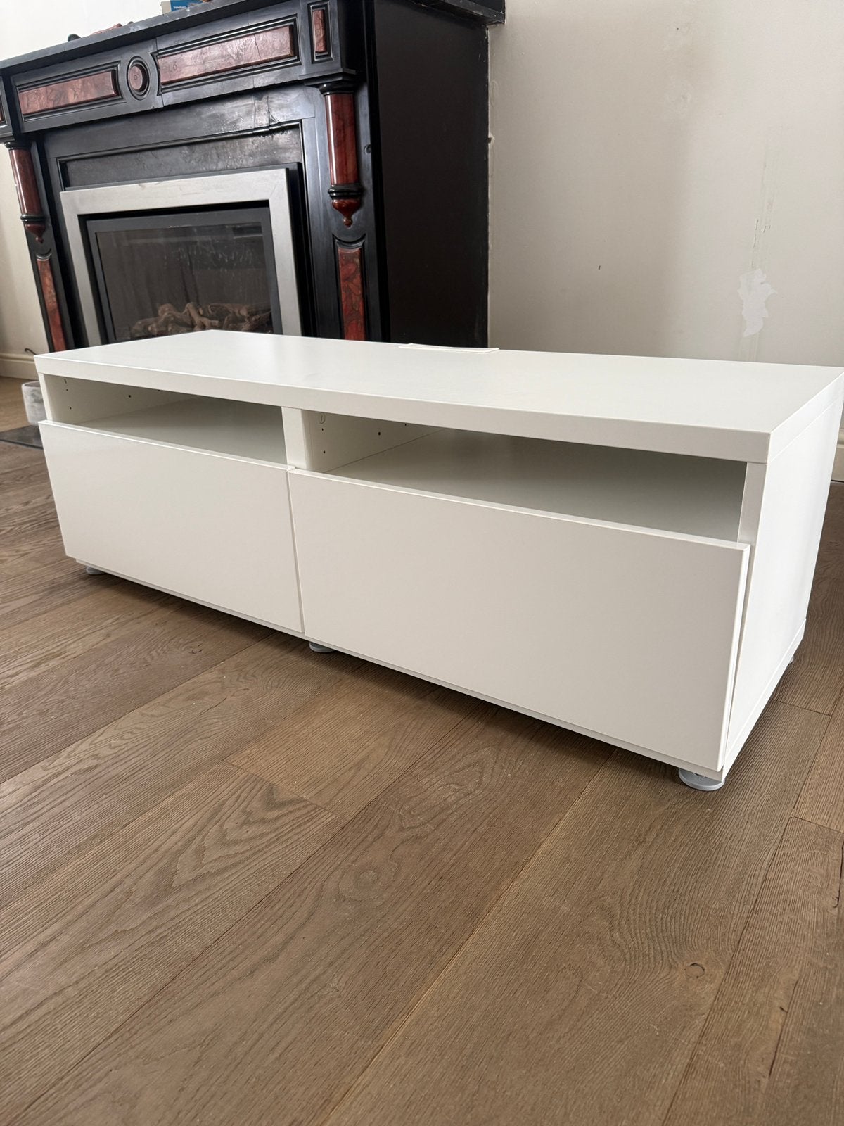 Ikea Besta tv meubel hoogglans wit, Ophalen, Zo goed als nieuw