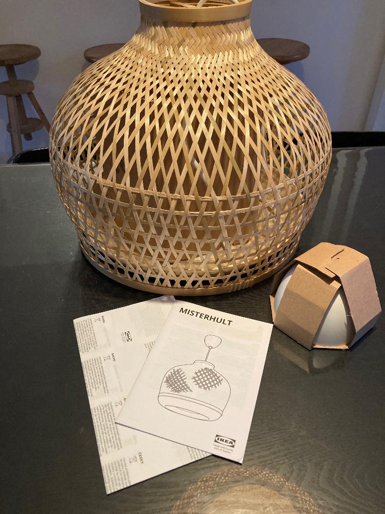 Ikea hanglamp bamboe misterhult, Huis en Inrichting, Ophalen, Nieuw
