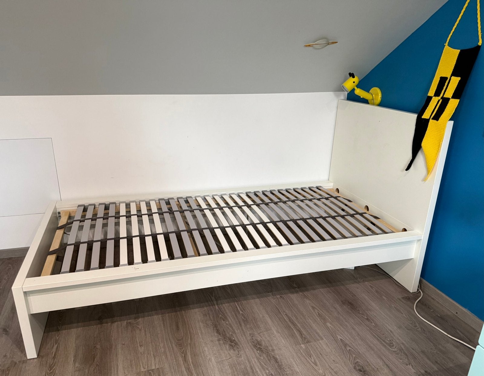 Bed Ikea Malm - 90x200 - met lattenbodem, Ophalen, 90 cm, Eenpersoons, 200 cm