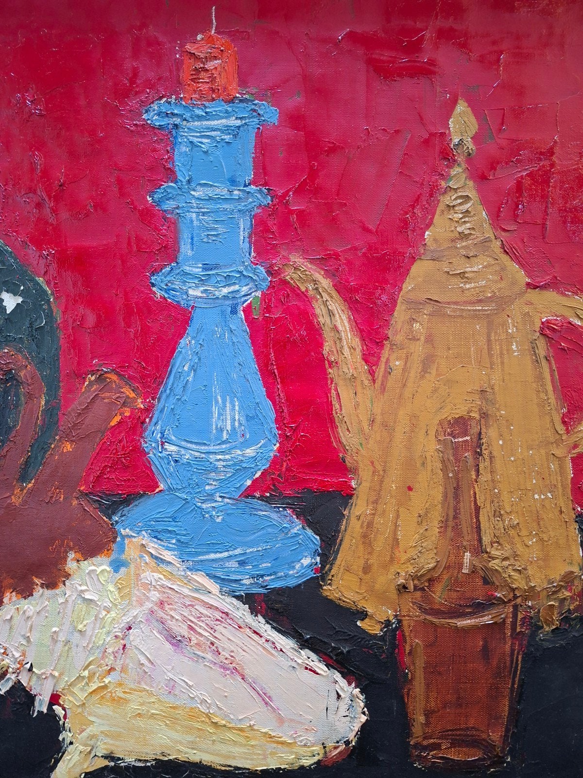 SLABBINCK Rik "Stilleven met schelp " olie op doek, Antiquités & Art, Enlèvement, Nature morte