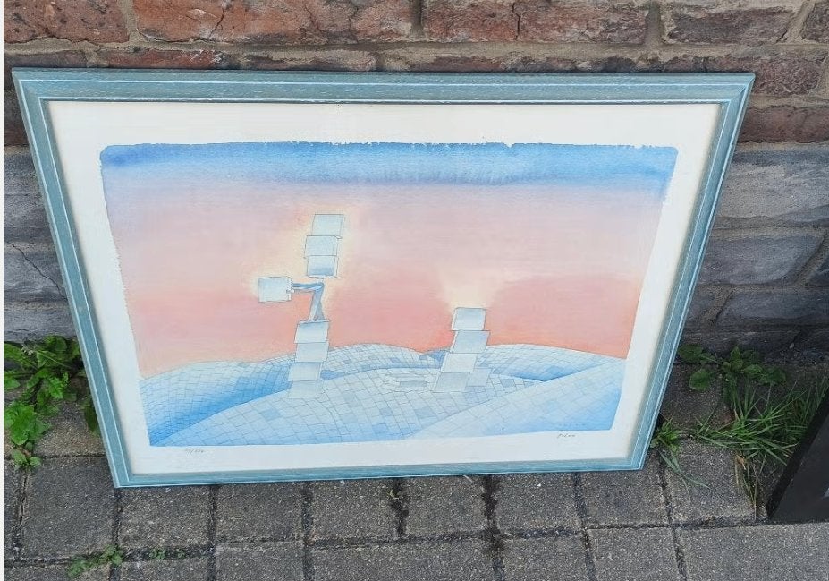 Lithographie signe jean Michel folon, Antiquités & Art, Enlèvement ou Envoi, Lithographie