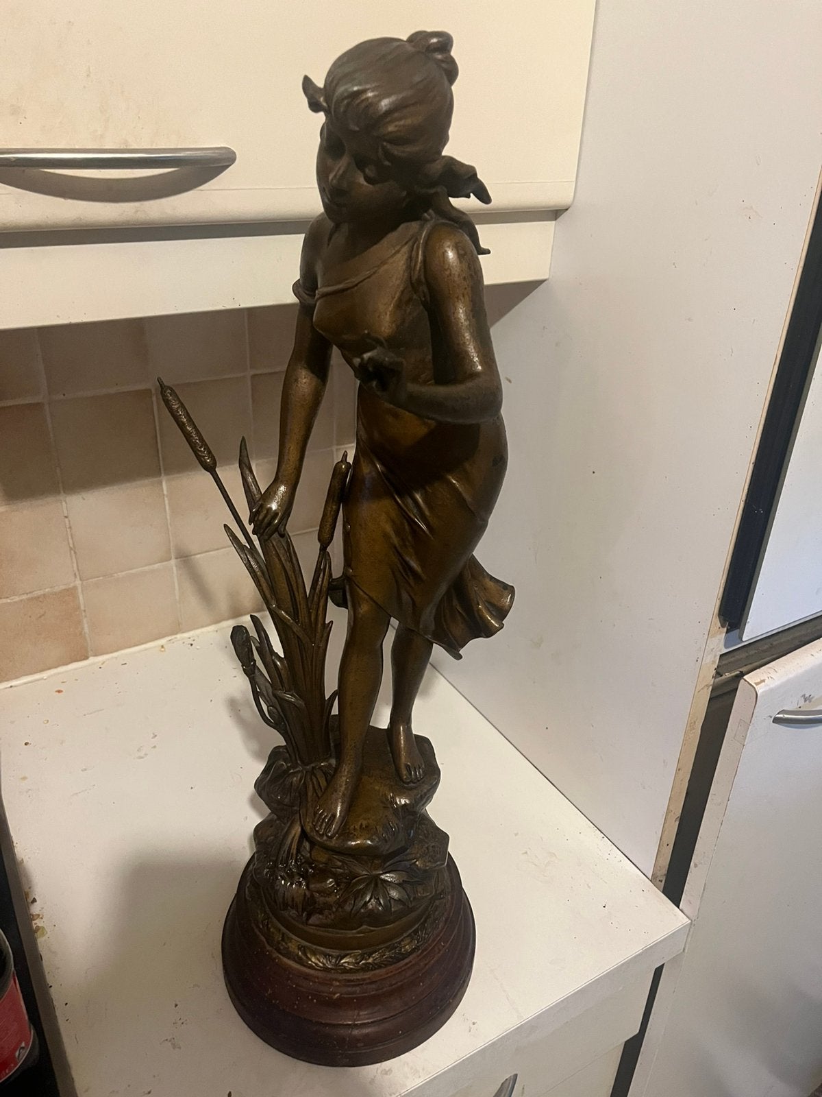 Bronzen beeld, Antiquités & Art, Antiquités | Bronze & Cuivre, Enlèvement ou Envoi, Bronze