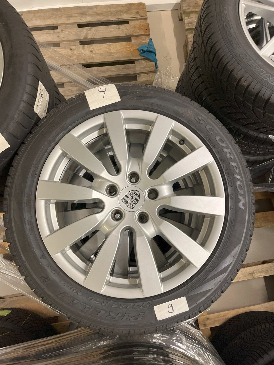 S 4x Originele ZGAN Porsche Cayenne velgen met Pirelli Scorp, Ophalen, Gebruikt, -, 275 mm