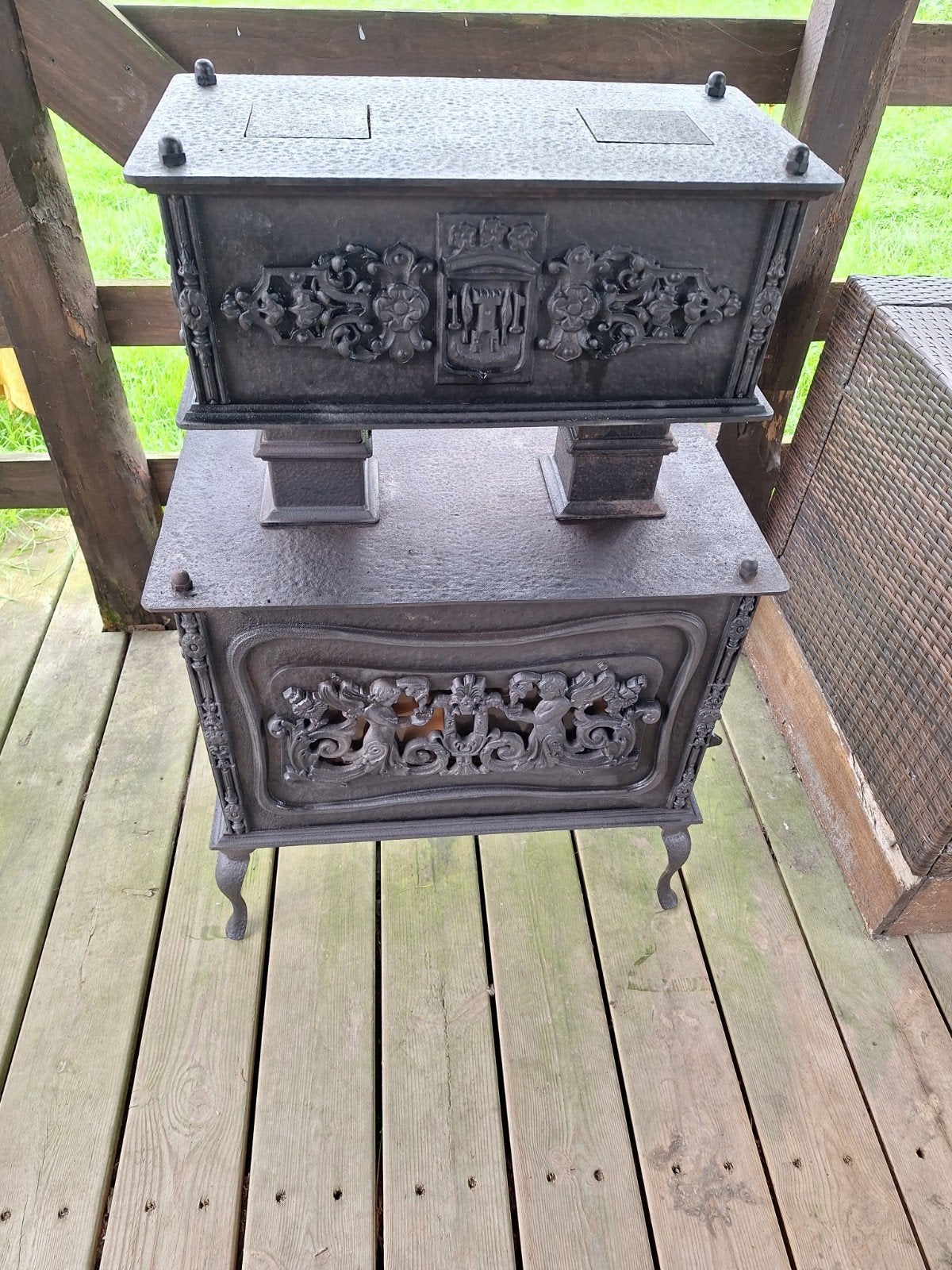 gietijzeren houtkachel, Enlèvement, Poêle à bois