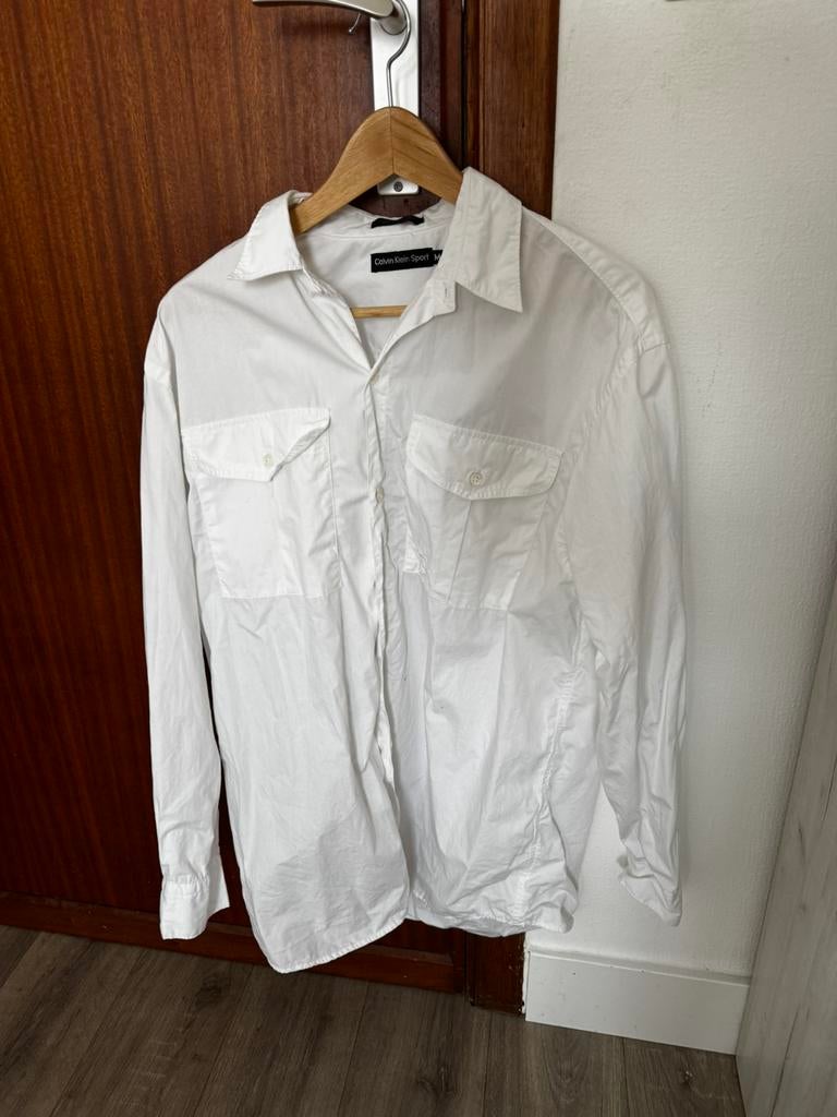 Calvin Klein shirt m size, Ophalen of Verzenden, Zo goed als nieuw, Maat 48/50 (M), Wit