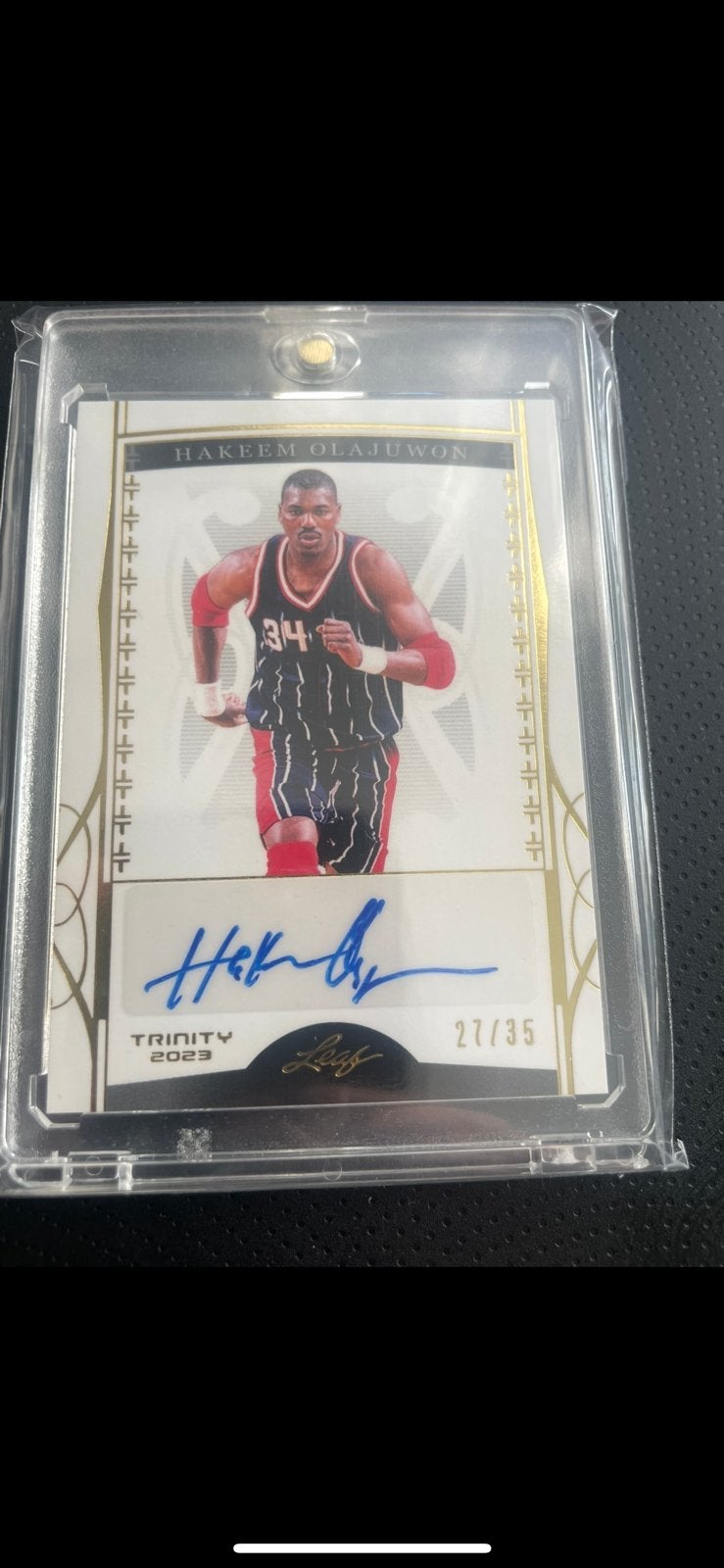 2023 Hakeem Olajuwon Auto leaf trinity /35, Ophalen of Verzenden, Nieuw, Plaatje