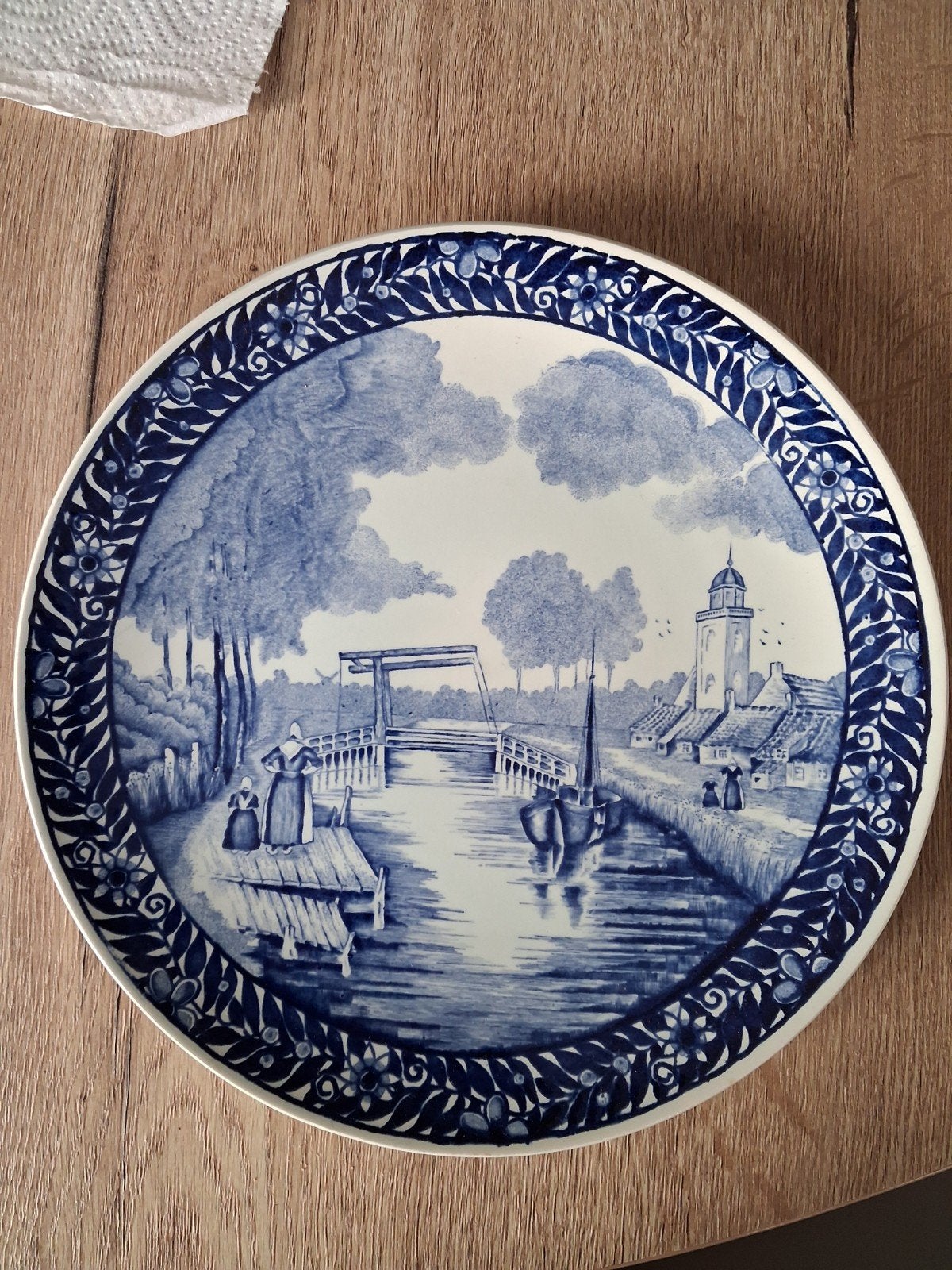 Antiek bord DELFT BLAUW, Ophalen