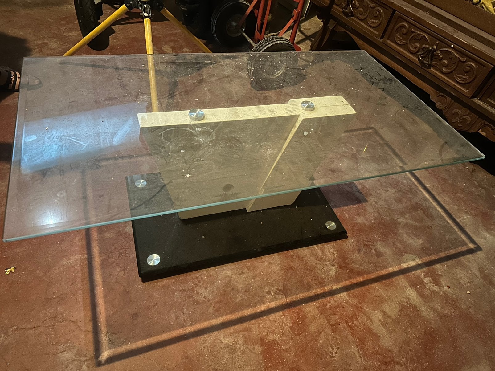 Glazen salontafel, Ophalen, Zo goed als nieuw