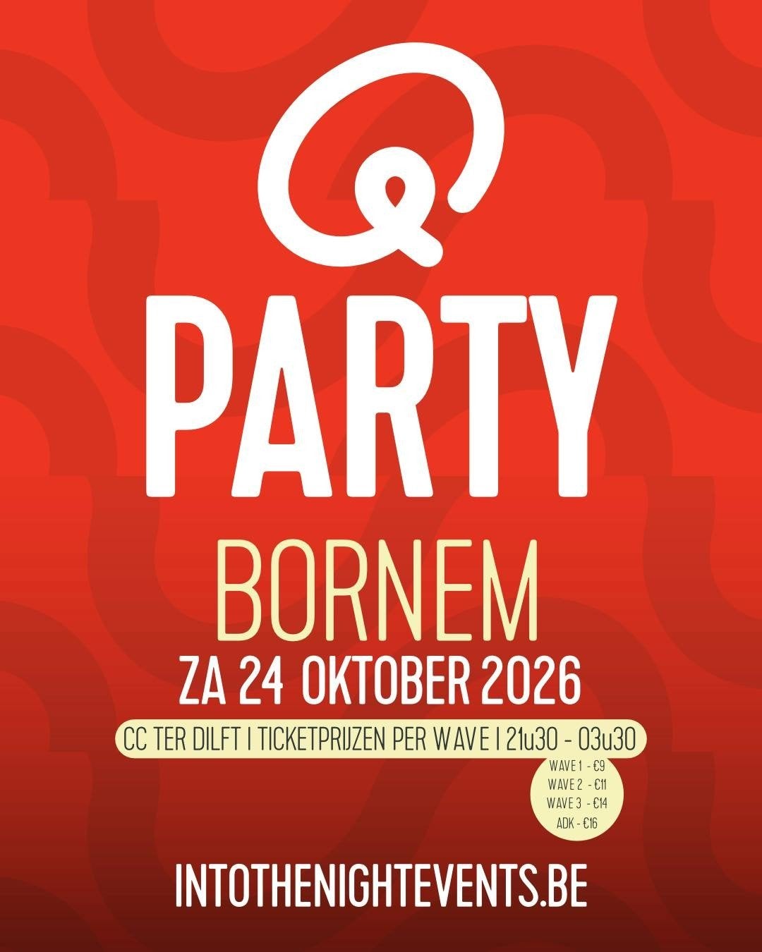 Duoticket q party Bornem 24/10, Tickets en Kaartjes, Twee personen
