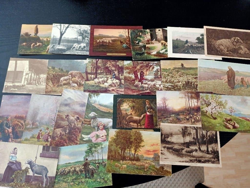 54 fantasie schapen, Verzamelen, Postkaarten | Themakaarten, Ophalen of Verzenden
