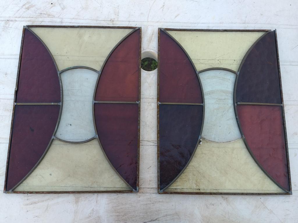 Glas in lood raampjes, kleerkast, Ophalen, Glas in lood