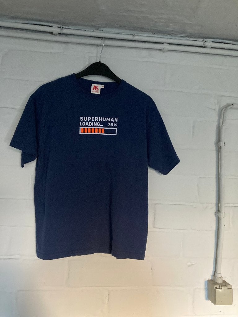 Donkerblauw t-shirt, A.O. 76 American Outfitters, 14 jaar, A.O. 76 Amer Outfitters, Ophalen of Verzenden, Zo goed als nieuw, Shirt of Longsleeve