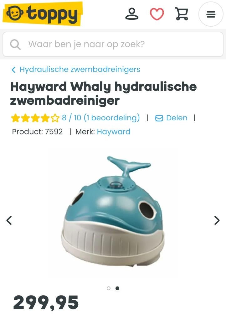Hayward Whaly hydraulische zwembadreiniger, Enlèvement, Utilisé