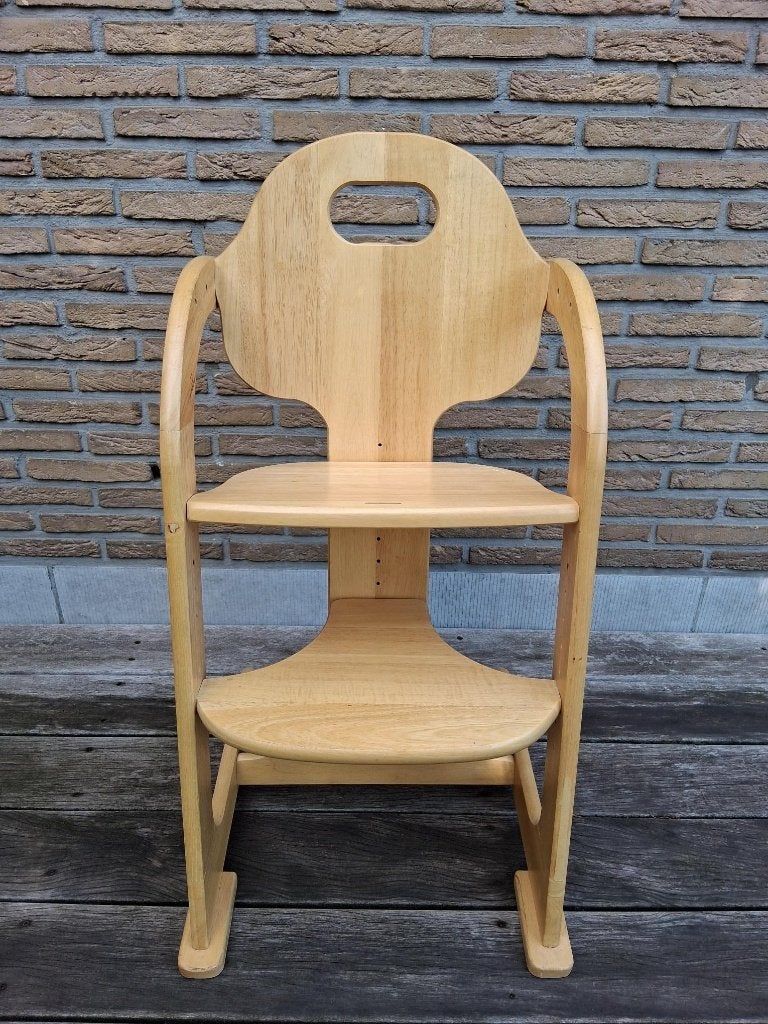 Tiamoo Wood Collection kinder-meegroei eetstoel, Ophalen, Gebruikt, Meegroeistoel